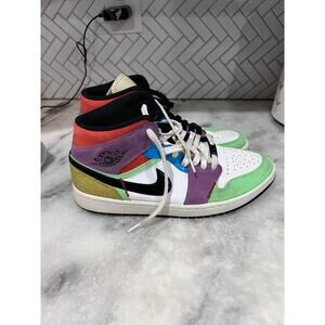 Nike Air Jordan 1 Mid Multicolor CW1140-100 Men’s Size 12 Retro Basketball Shoes